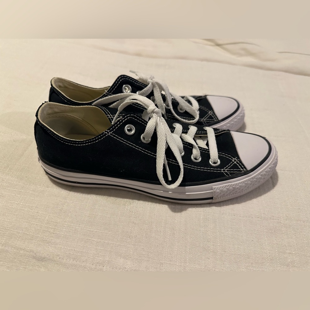 Converse All Star Low Top Black Sneaker, US Women's 8 / Men 6